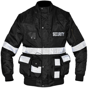 Chaqueta Parka Reflectante de Alta Visibilidad, Ropa de Seguridad Reflectante, Uniforme de Guardia de Seguridad, Chaqueta de Seguridad de Invierno con Mangas Extraíbles - Product Image 1