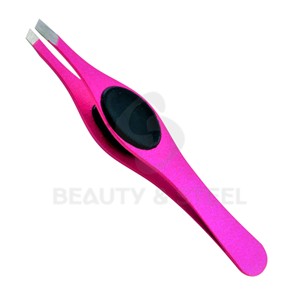 Pinzas de Precisión para Cejas de Acero Inoxidable de Grado Médico con Almohadillas Antideslizantes y Diseño Artístico - Product Image 6