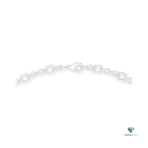 Collier en or blanc 23,22 TCW avec diamants de laboratoire taille princesse, poire et marquise, en or massif 18 carats - Product Image 4