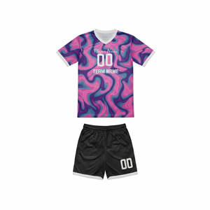 Camiseta de Fútbol Transpirable de Talla Grande para Verano con Nombre de Equipo Personalizado, Diseño Sólido Estampado por Transferencia Térmica, Protección UV - Product Image 4