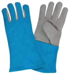 Gants de sécurité en cuir de vachette pleine fleur renforcé de haute qualité, avec pouce droit, résistants à la chaleur et ignifuges - Product Image 5