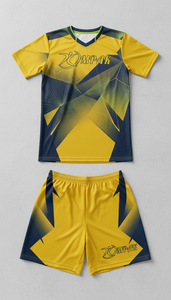 Ensemble maillot et short de volley-ball personnalisé en turquoise à rayures tigrées, séchage rapide, uniforme d'équipe, sublimation, vêtements de sport OEM en gros - Product Image 3