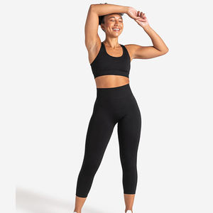 Vêtements d'été pour femmes, soutien-gorge de sport respirant en dentelle sans armatures, en Spandex/Nylon, taille haute, avec coussinets amovibles - Product Image 4