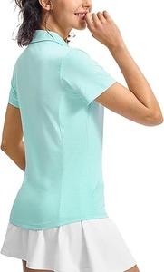 เสื้อเชิ้ตผู้หญิงสั่งทำพิเศษ ระบายอากาศได้ดี แห้งเร็ว แขนครึ่งตัว สีพื้น ผ้าคอตตอนปิเก้ ปักโลโก้ แฟชั่นลำลอง - Product Image 5