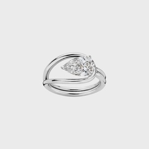 Bague en or 18 carats avec diamant de laboratoire 2 carats taille poire horizontale pour femme, mariage, fiançailles, certifiée IGI, tendance, D Gleam Jewels - Product Image 2