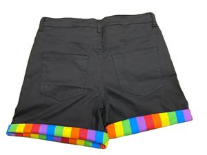 Pantalones Cortos Deportivos de Verano para Mujer, Cintura Alta Elástica, Tela de Sarga con Remaches, Transpirables, de Secado Rápido, Casuales, para Deportes al Aire Libre, Corte Recto - Product Image 2