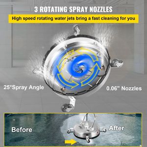 Pulitore per Superfici da 23 Pollici con 3 Ugelli, Pressione Massima 4000 PSI, Idropulitrice in Acciaio Inox per Pulizia di Vialetti e Marciapiedi - Product Image 3