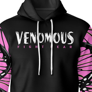 Sudadera con Capucha con Estampado de Mariposa Venenosa Unisex, Especialmente para Mujer, Sudadera con Logotipo Personalizado, Ropa Urbana, Mezcla de Algodón y Poliéster - Product Image 5
