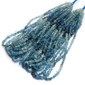 Aguamarina AAA+ de 3mm-6mm, pepitas lisas, aguamarina natural azul Ofiki, chips sin cortar, piedras semipreciosas, cuentas pulidas para joyería - Product Image 5