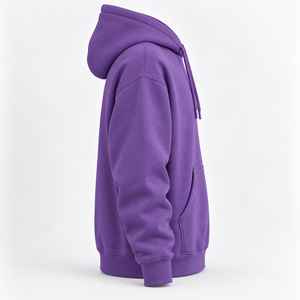 Sweat-shirt unisexe en molleton de coton avec logo personnalisé imprimé au crochet, poche kangourou, vente en gros OEM Streetwear - Product Image 2