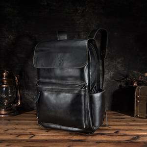 กระเป๋าแล็ปท็อปหนังแท้กันน้ำสุดหรู ป้องกันการโจรกรรม สไตล์วินเทจ กระเป๋าเดินทางแบบสะพายหลัง หนังแท้ ช่องใส่ของหลายช่อง รุ่น LBP-0340 - Product Image 2