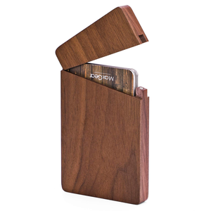 Wood Business <b>Card</b> Case Premium Eco-Friendly Engraved Wooden <b>Card</b> Holder Elegant Wooden <b>Card</b> Holder - Product Image 1