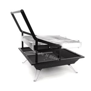 BBQ Grill Top Trending Iron Fire Pit Durable Freestanding Wood/Coal Burning Outdoor Heating for Patio Garden - Product Image 1