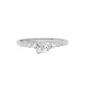 Moissanite Diamond Cluster Style Wedding Band Round Lab Diamond Dainty <b>Stacking</b> <b>Ring</b> Moissanite <b>Ring</b> 14K Solid Gold Bridal <b>Ring</b> - Product Image 3