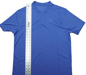 Polo à manches courtes bleu pour homme, séchage rapide, tricoté, couleur unie, style décontracté - Product Image 3