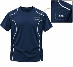 เสื้อยืดกีฬาผู้ชาย แห้งเร็ว ระบายอากาศได้ดี โพลีเอสเตอร์ สำหรับออกกำลังกาย วิ่ง แขนสั้น คอกลม - Product Image 1