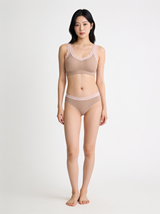Bmama Brown Sujetador deportivo inalámbrico de algodón, sujetador de dormir elástico transpirable sin costuras, talla única S XL BR2601 - Product Image 5