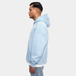 Best men basics zipper oversized hoodie soft fleece cotton fabric full <b>zip</b> <b>hooded</b> relaxed loose fit winter daily wear and sale - Product Image 4