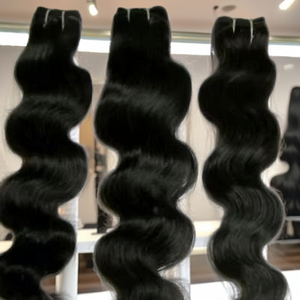 Tejido de pelo ondulado natural. El mejor tejido de pelo crudo indio Virgen de la India. Sin vapor y proceso químico para textura y suavidad - Product Image 6