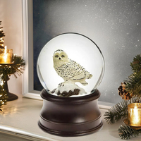 Boîte à musique personnalisée de San Francisco, globe à neige Hibou des neiges en résine, objet de collection charmant, idéal comme cadeau de Noël, thème artistique