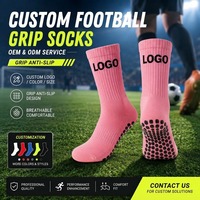 Chaussettes de football personnalisées à forte valeur ajoutée Chaussettes à prise en main d'usine Chaussettes antidérapantes