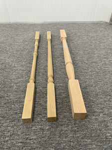 Barandillas y Pasamanos de Madera Maciza de Roble Rojo con Tapa Cuadrada, Piezas para Escaleras Modernas, Ecológicas y Duraderas para Hoteles, Villas, Apartamentos y Balcones - Product Image 4