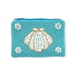 Beaded Margarita Coin Purse Embellished Seed Bead Clutch Fashionable Make up <b>Bag</b> Gift for Her - Product Image 6