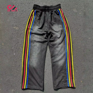 Conjunto de Chándal Deportivo para Hombre con Logotipo Personalizado, Estilo Urbano, Desgastado, con Cierre, 100% Algodón Felpa, Tallas Grandes - Product Image 5