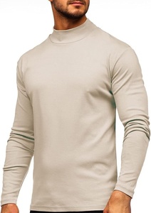Pull à col roulé en tricot noir uni pour homme, manches longues, vêtements d'hiver - Product Image 6
