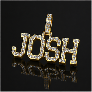 925 <b>Silver</b> Rhodium Plated Cursive <b>Initial</b> Letters Name <b>Pendants</b> Custom Iced Charm Necklace Lab Grown Diamond Personalized Trendy - Product Image 4