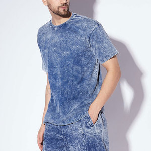 Camiseta con diseño moderno y lavado ácido para hombre, estilo elegante, suave, 100% algodón, ropa informal de calle, comodidad para el día a día - Product Image 2