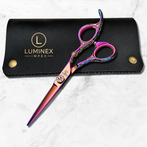 NYBL-55 5.5inch Straight <b>Left</b>-<b>handed</b> <b>Scissors</b> JAPAN 440C Sharp 58-59HRC Hardness Stainless Steel Handle Barber Shears Hair 28 - Product Image 1