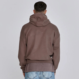 Sudaderas con Capucha de Invierno para Hombre de Primera Calidad, Logotipo Personalizado Impreso en Relieve, 100% Algodón, Teñido Liso, Talla Grande - Product Image 2