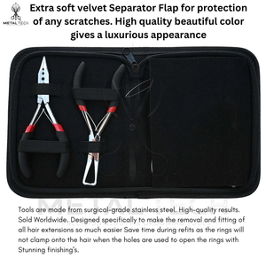 All-in-One Hair Extension Repair and Installation Kit with Extension Pliers, <b>Crochet</b> <b>Hook</b>, Loop Threader, Mini Scissor Organizer - Product Image 4