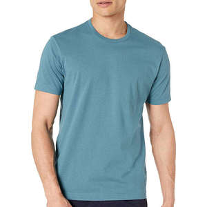 Plain Ocean Blue Color O Neck <b>Collar</b> <b>T</b>-<b>Shirt</b> Regular Fit Short Sleeves Solid Pattern <b>T</b>-<b>Shirts</b> With OEM ODM Services - Product Image 2