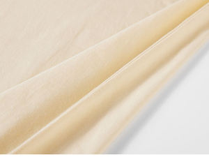 Camiseta de Manga Corta con Cuello Redondo para Hombre, 100% Algodón, Tejido de Punto, Color Sólido, Corte Regular Informal, Blanco, Beige, Oliva, Mostaza, Naranja - Product Image 3