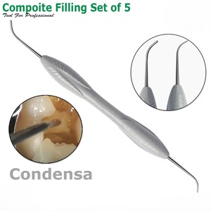 Sambrialmed International SI-66-60990 Juego de 5 Instrumentos Manuales para Restauración de Resina Compuesta Dental con Mango de Silicona - Product Image 4