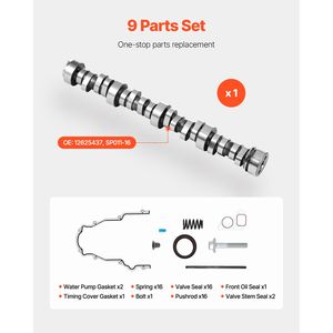 Kit Camme LS a 9 Pezzi per Camion GM Gen3/4 (1999-2013) - Guarnizioni, Spingitappi, Molle, Guarnizioni Valvole - Nuovo - Product Image 3