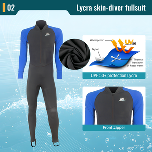 Spandex peau-plongeur costume complet pour homme pour dame combinaisons de plongée sports nautiques plongée natation plongée surf plongée sous-marine chasse sous-marine kayak - Product Image 3