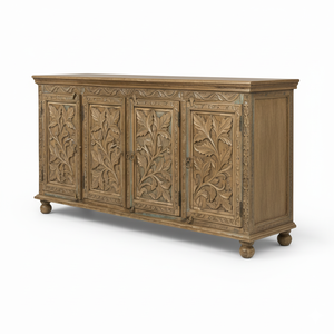 Top Quality Majestic Branches Designer Hand Carved Solid Wood 4 Door <b>Sideboard</b> for Dining Room Available for Worldwide Supply - Product Image 3