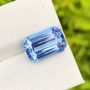Pierre précieuse naturelle bleu aquamarine profond pour la fabrication de bagues, qualité supérieure, pierre brute pour la création de bijoux, pierre de naissance, cristal de guérison - Product Image 1