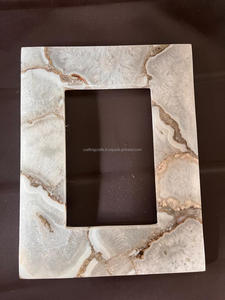 Cadres photo décoratifs de haute qualité, écologiques, en MDF, agate claire, améthyste et quartz rose, taille et couleur personnalisées, décoration intérieure - Product Image 6