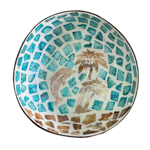 Mother of Pearl Coconut Bowls Wholesale with Palm <b>Tree</b> Inserts Coconut Bowls Set Vietnam Factory Competitive Prices OEM - Product Image 5