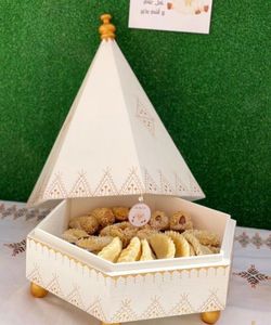 Bandeja de comida de lujo, elegante plato para servir, juego de servicio moderno, bandeja para buffet, juego de servicio para catering, bandeja para fiestas - Product Image 6