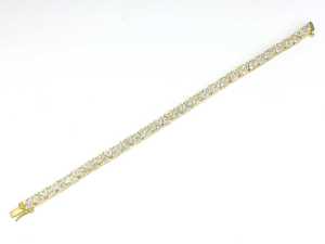 Pulsera de Moissanita VVS con Corte Triangular S925 de Luster Jewellery, Pulsera de Tenis con Diamantes Chapada en Oro de 18K con Engaste de Canal - Product Image 2