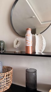 Handmade Pure <b>Copper</b> <b>Drinking</b> <b>Bottle</b> with Elegant Black Pattern Durable Leak Proof Design for Everyday Water Storage - Product Image 3