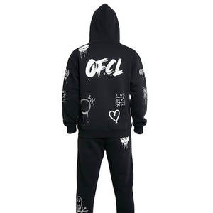 Chándal de Invierno de Forro Polar con Estampado Personalizado de Moda, 100% Algodón, Transpirable, Elegante, Cómodo, Ropa Casual de Calle Unisex - Product Image 2