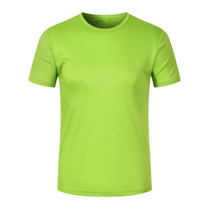 เสื้อยืดคอกลมแขนสั้นผู้ชายผ้าฝ้ายแท้ 100% สกรีนโลโก้ด้านหน้าสองสี แบบ OEM สั่งทำได้ ระบายอากาศ แห้งเร็ว เหมาะสำหรับออกกำลังกาย - Product Image 5