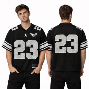 Camiseta Oversize Personalizada 2026 para Hombre con Estampado de Número, Estilo Urbano, Manga Corta, Cuello en V, Moda Casual, Ajuste Holgado - Product Image 1