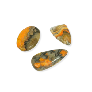 พลอยแจสเปอร์สีเหลืองธรรมชาติทรงคาโบชองขัดเงา ขนาด 20 มม.-35 มม. สำหรับทำจี้เครื่องประดับ - Product Image 5
